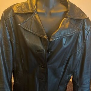 Wilsons Leather Black Fitted Leather Jacket